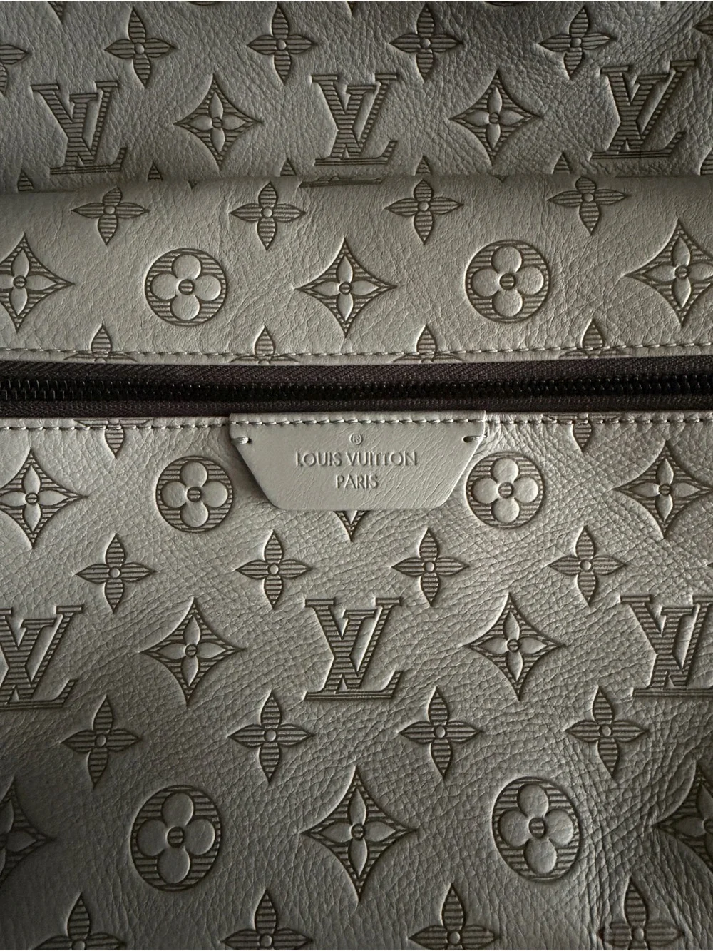Louis Vuitton Grey Embossed Monogram Backpack